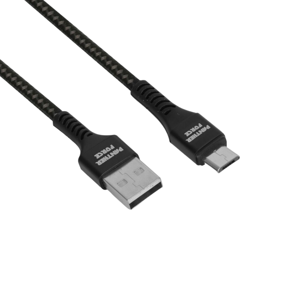 Panther Force 3A 1M Cable for Micro - PF11 - Fast Charging and Data Transfer | Durable Braided Design | High-Speed Sync Panther Force 3A 1M Cable for Micro - PF11 - Fast Charging and Data Transfer | Durable Braided Design | High-Speed Sync